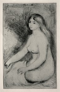 banhista sentado de Pierre Auguste Renoir