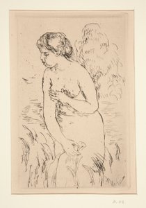 Estreia de Baigneuse, ? mi-jambes (Banhista em pé, até os joelhos) de Pierre Auguste Renoir