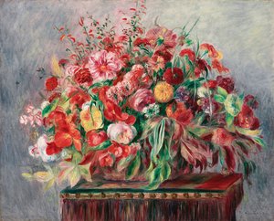 Cesta de flores; Cesta de flores, 1890 de Pierre Auguste Renoir
