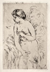 Banhista de pé até os joelhos de Pierre Auguste Renoir
