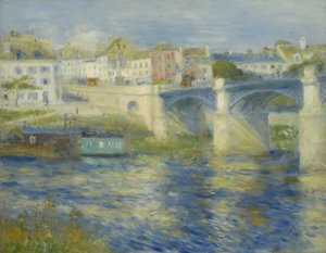 Ponte em Chatou, c.1875 (óleo sobre tela) de Pierre-Auguste Renoir