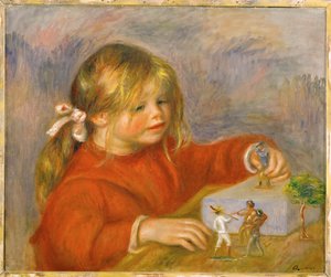 Claude Renoir, a brincar (óleo sobre tela) de Pierre Auguste Renoir