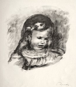 Claude Renoir, cabeça inclinada, 1904. de Pierre Auguste Renoir