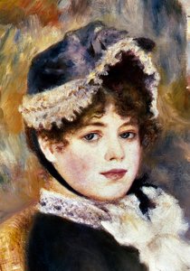 Detalhe de "Na praia". Pintura de Pierre Auguste Renoir (Pierre-Auguste de Pierre Auguste Renoir