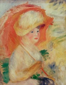 Mulher com um guarda-sol de Pierre Auguste Renoir