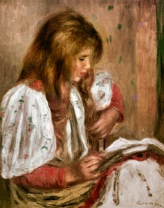 Menina de branco de Pierre Auguste Renoir