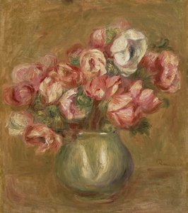 Flores em um vaso verde, 1906 de Pierre Auguste Renoir