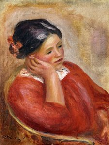 Gabrielle inclinando-se; Gabrielle Acoudee, de Pierre Auguste Renoir