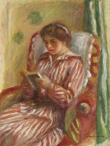 Gabrielle Reading, 1910 de Pierre-Auguste Renoir