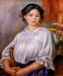 Menina sentada, por Pierre-Auguste Renoir de Pierre-Auguste Renoir