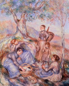 Café da manhã das colheitadeiras por Pierre-Auguste Renoir (1841-1919) de Pierre-Auguste Renoir
