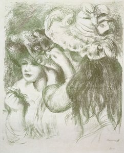 Pin do chapéu, primeira placa; Le Chapeau Epingle, Premiere Planche, c.1897 de Pierre Auguste Renoir