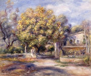 House at Cagnes, c.1905 (óleo sobre tela) de Pierre-Auguste Renoir