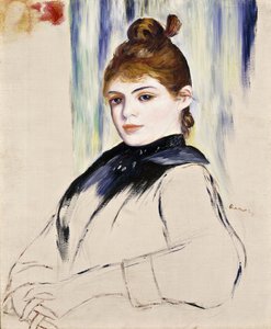 Junges Mädchen mit Dutt, 1882 von Pierre Auguste Renoir