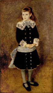 A rapariga do cinto azul ... (óleo sobre tela) de Pierre Auguste Renoir