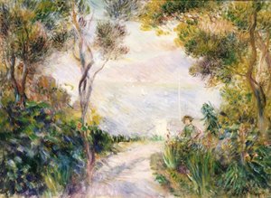 Paisagem, fim do caminho de Pierre Auguste Renoir