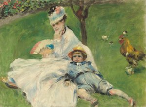 Madame Monet e seu filho de Pierre-Auguste Renoir
