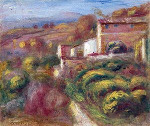 Maison de la Poste (Cagnes sur mer) - Pintura de Pierre Auguste Renoir (1841-1919), - Óleo sobre tela de Pierre Auguste Renoir