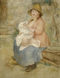 Maternidade, também conhecida como a Criança ao peito de Pierre Auguste Renoir