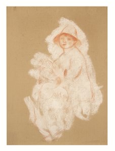 Mãe e filho (Maternidade) (giz sanguíneo e branco sobre papel colocado sobre tela)