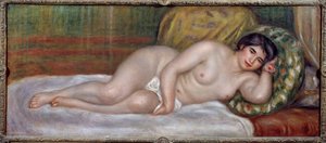 Mulher nua (Gabrielle) Gabrielle Renard (1879-1959) foi a enfermeira de Jean Renoir (1894-1979), filho do pintor. Pintura de Pierre Auguste Renoir (1841-1919) 1907 Sol. 0,67x1,6 m Paris, Musee de l