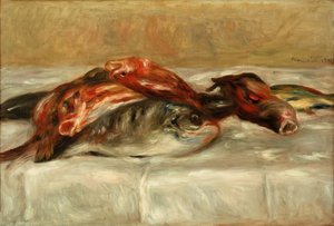 Ainda vida com peixe de Pierre Auguste Renoir