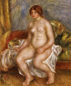 Mulher nua em almofadas verdes, 1909
