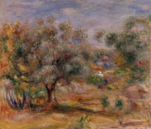 Oliveira em Les Collettes, c.1910-15 (óleo sobre tela) de Pierre Auguste Renoir