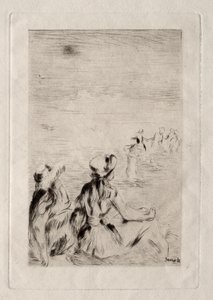 Na praia de Berneval de Pierre Auguste Renoir