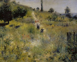 Caminho que conduz através da grama alta de Pierre-Auguste Renoir