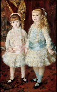 Rosa e Azul (The Cahen Ladies of Antwerp). Pintura de Pierre Auguste Renoir (Pierre-Auguste de Pierre Auguste Renoir