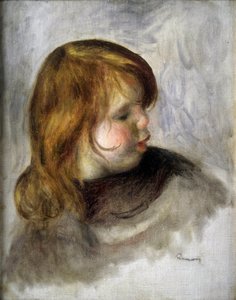 Retrato de uma criança (Jean Renoir). Pintura de Pierre-Auguste Renoir (Pierre Auguste Renoir de Pierre Auguste Renoir