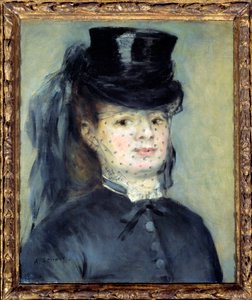 Retrato de Madame Darras, nascida Henriette Oudiette, esposa do Capitão Paul Darras (Estudo para a Amazônia de 1873) de Pierre Auguste Renoir