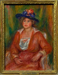Retrato da mulher sentada Pintura de Pierre Auguste Renoir (1841-1919) Dim 0,35 x 0,27 m Paris musee du Louvre Menção obrigatória: Doação Helene e Victor Lyon de Pierre Auguste Renoir
