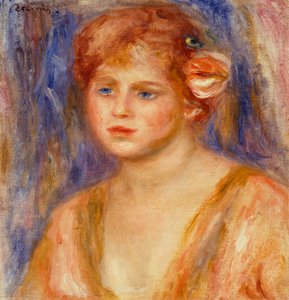 Retrato de uma jovem garota de Pierre Auguste Renoir
