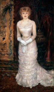 Retrato da atriz Jeanne Samary, 1878. de Pierre Auguste Renoir