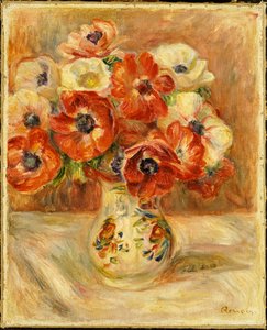 Natureza morta com anêmonas de Pierre Auguste Renoir
