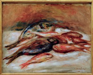 Ainda vida com peixe de Pierre Auguste Renoir