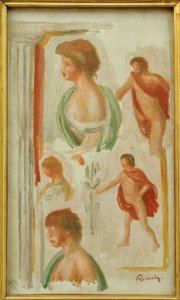 Estudo de figuras da antiguidade de Pierre Auguste Renoir