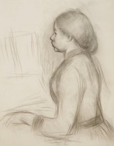 Estudo de uma jovem garota ao piano; Estudar para uma jovem garota ao piano, de Pierre Auguste Renoir