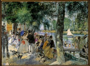 Nadar no Sena ou "La Grenouillere". Bola de café perto de Chatou. Pintura de Pierre Auguste Renoir (1841-1919) 1860 Moscou, Museu Pushkin de Pierre Auguste Renoir