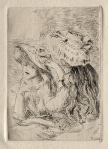 The Hatpin (Filha de Berthe Morisot e seu primo), 1º prato de Pierre-Auguste Renoir