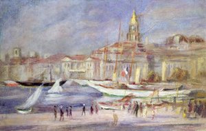 O antigo porto de Marselha, c.1912 de Pierre-Auguste Renoir