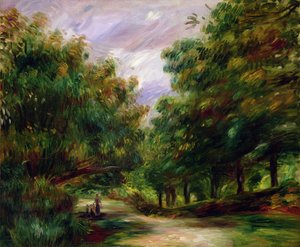 A estrada perto de Cagnes, 1905 de Pierre Auguste Renoir