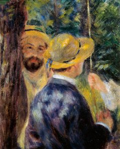 O balanço (detalhe). Retrato de Norbert Goeneutte, pintor francês (1854-1894) de Pierre Auguste Renoir