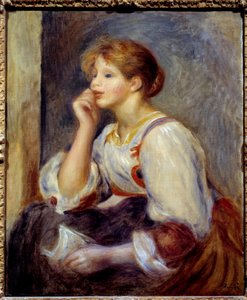A mulher tem a carta. Pintura de Pierre Auguste Renoir (1841-1919) de Pierre Auguste Renoir