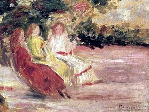 Três mulheres no parque de Pierre-Auguste Renoir