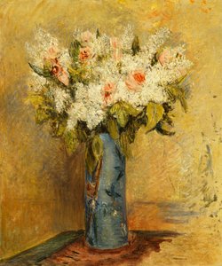 Vaso de Lillies e rosas, c.1870 de Pierre Auguste Renoir
