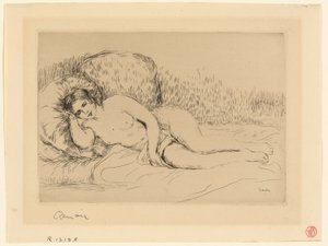 Mulher reclinada, à esquerda de Pierre Auguste Renoir