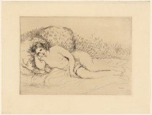 Mulher reclinada, à esquerda de Pierre-Auguste Renoir